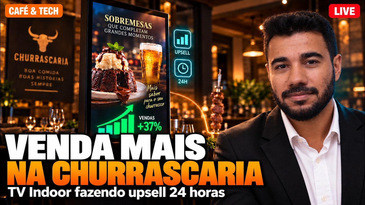 Mário Sérgio and Josimar Machado on the Café & Tech podcast episode about indoor TV for steakhouses that gave rise to this article